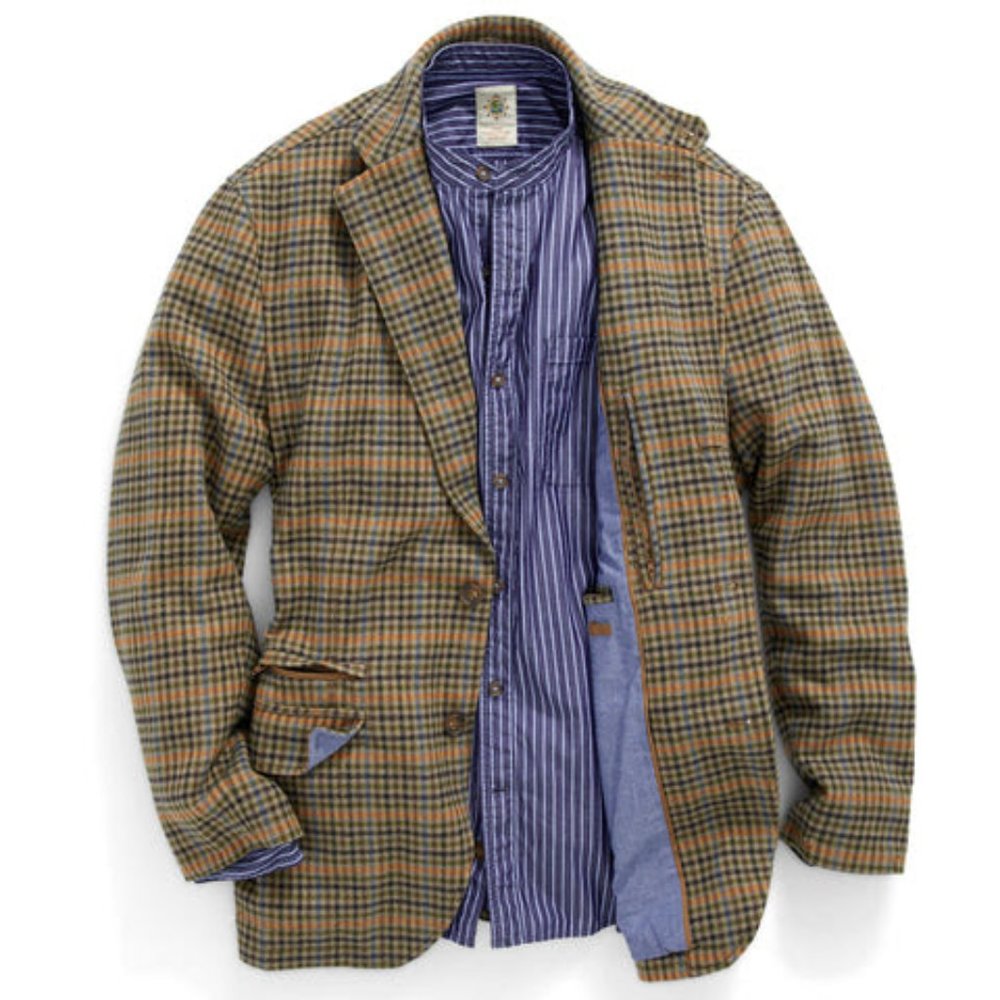 Territory Ahead -  Braeside Checked Blazer - Khaki - XL Tall - NWT